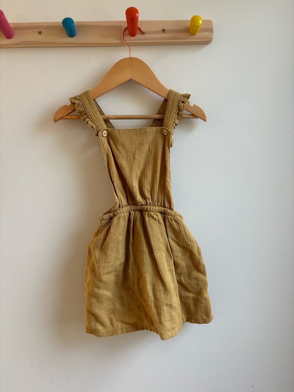 H&M Organic Cotton Mustard Dress 3-4 T